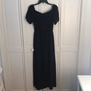 Ann Taylor off the shoulder navy maxi